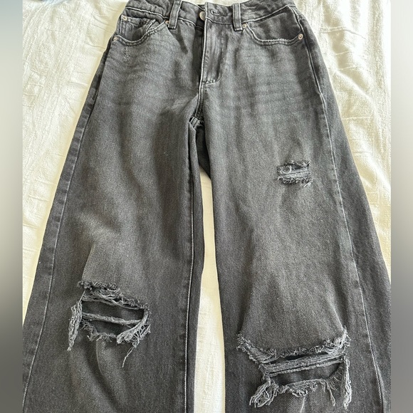 garage black wide leg jeans - Picture 2 of 5